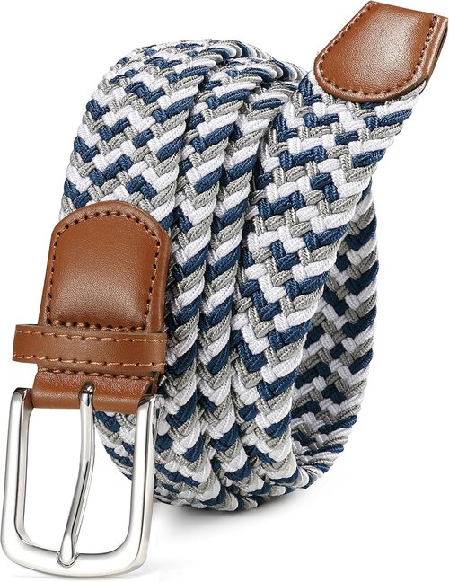 CHAOREN Men's Belt - Braided Stretch Golf Belt for Comfortable Fit | Ideal for Casual Shorts & Jeans