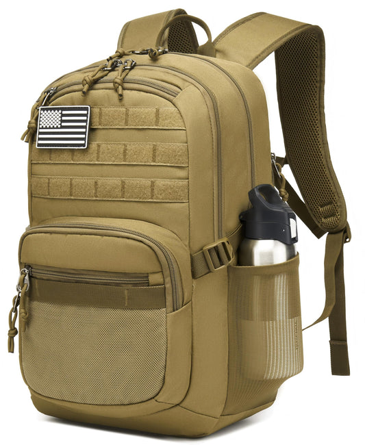 Wotony Military Tactical Backpack for Men Army 3 Days Assault Pack Bag with Molle System for Outdoor Adventures (khaki, 25L)
