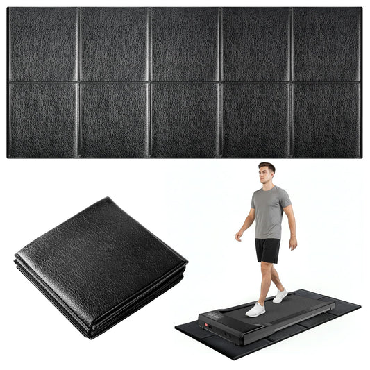 Tailor-Made Walking Pad Mat for Carpet Hardwood Floors, 6MM Thick Foldable Treadmill Mat Carpet,Waterproof,Ordorless,No Slip,Noise Reduce,Shocking Absorbing Rubber Foam Matt Equipment Floor Protector (67"L x 25"W x 0.24"Th)