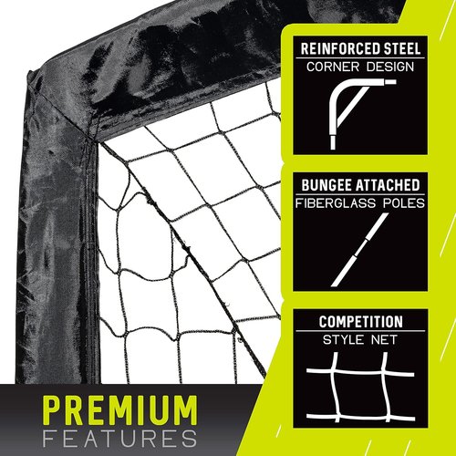 Franklin Sports Blackhawk Soccer Goal - Portable Pop-Up Nets for Indoor & Outdoor Use - Youth & Adult Sizes Available