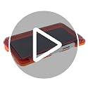 Fishing Tackle Box with Slit Foam Insert - 6.8"x3.8"x0.8" - Orange