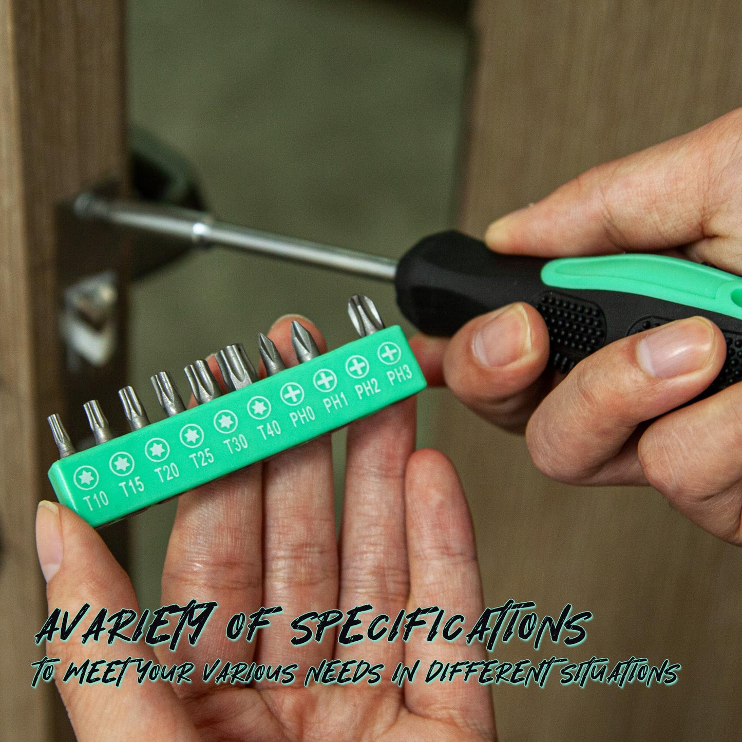 CARTMAN 39-Piece Home Tool Set Kit, Essential Household Hand Tools with Plastic Storage Case, Green