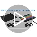 Reusable Self-Fastening Cable Ties, Multicolor, 8 Inch, 100-Pack