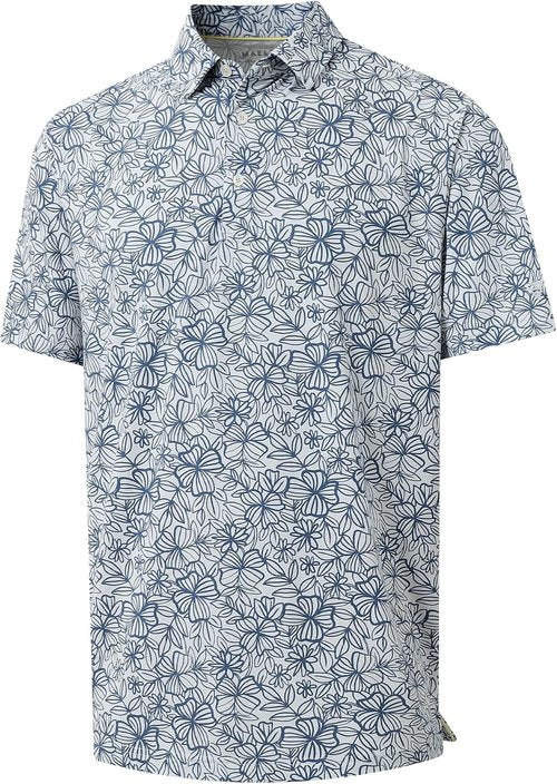 M MAELREG Golf Shirts for Men - Performance Moisture-Wicking Dry Fit Polo | Heather Stripe Short Sleeve