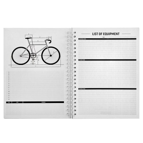 Triathlon & Running Training Diary - Triathlete's Training Journal - 16-Week Triathlon Training Log - A5 Run Planner / 6x8 Inches / 160 Pages/Undated/Wire-Bound