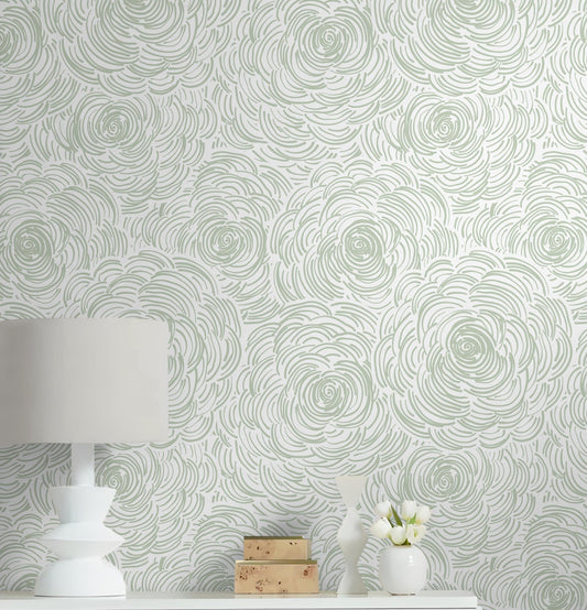 Toduso Modern Peel and Stick Wallpaper Green Contact Paper Sage Green Self-Adhesive Wall Paper Removable Decorative Wallpapers for Bedroom Bathroom Cabinets Decor Vinyl 17.3''×78.7''
