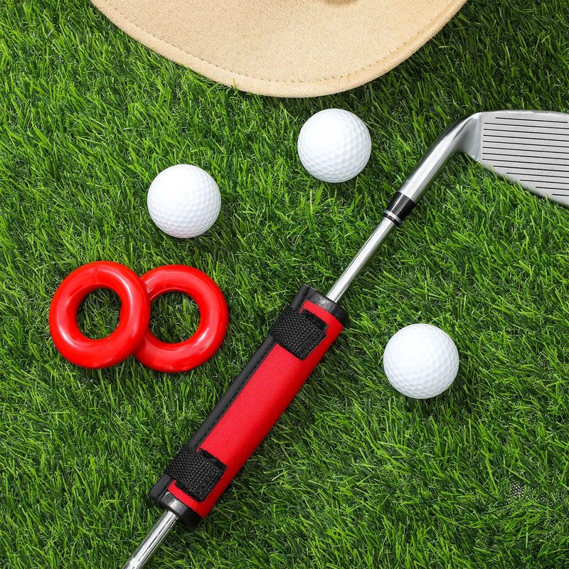 Vertintong Golf Club Weights Golf Swing Weights for Practice and Warm Up Golf Swing Trainer Rings Golf Swing Weights Stripe with 2 Pcs Weighted Golf Donut Accessory Equipment Tool for Golf Clubs