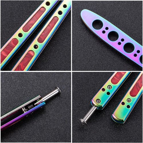 Grand Way Butterfly Trainer - 2025 Practice Balisong Knife | Dull Blade for Safe Trick Training - K-06 N