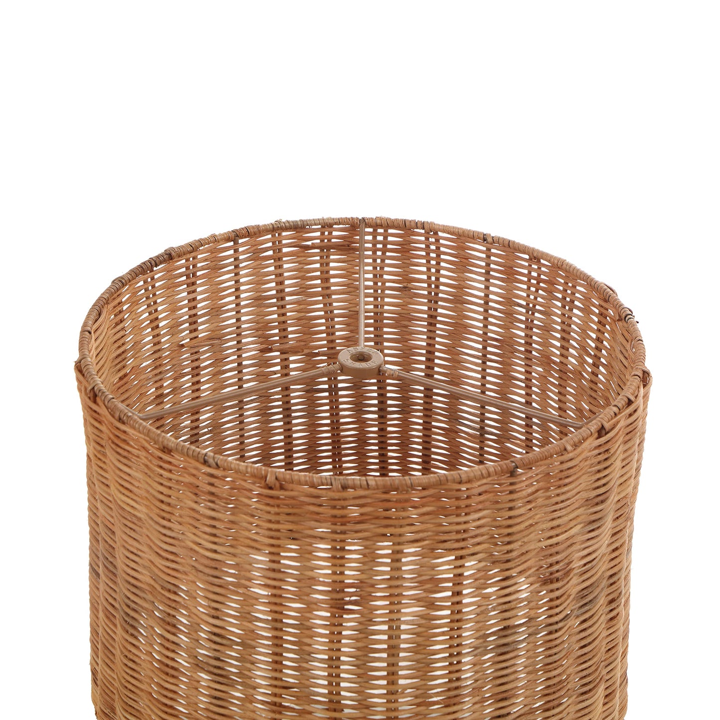 Aspen Creative 31604, Drum Spider Lamp Shade, Natural Rattan, 12" Top x 12" Bottom x 9" Height