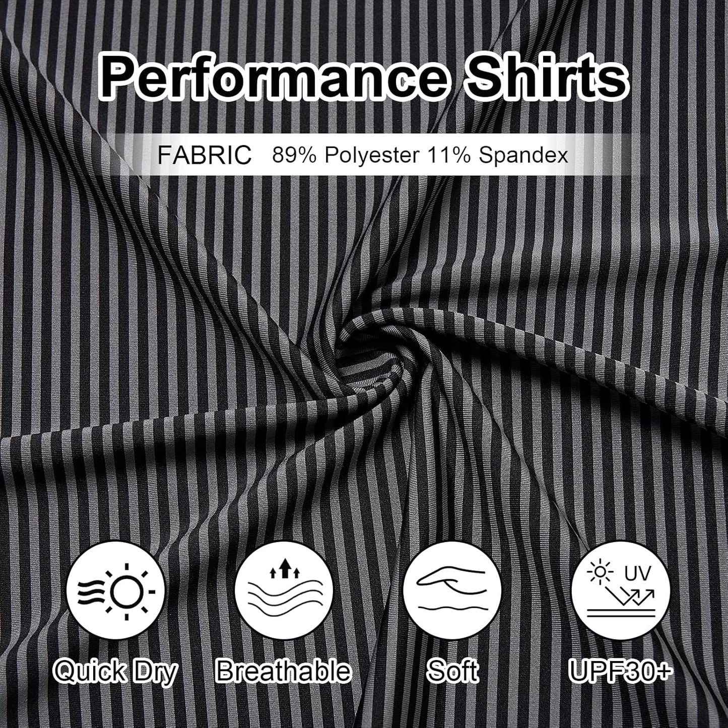 Skiennix Men's Golf Polo Shirt - Moisture-Wicking, High-Performance, Short Sleeve | Striped Casual Design