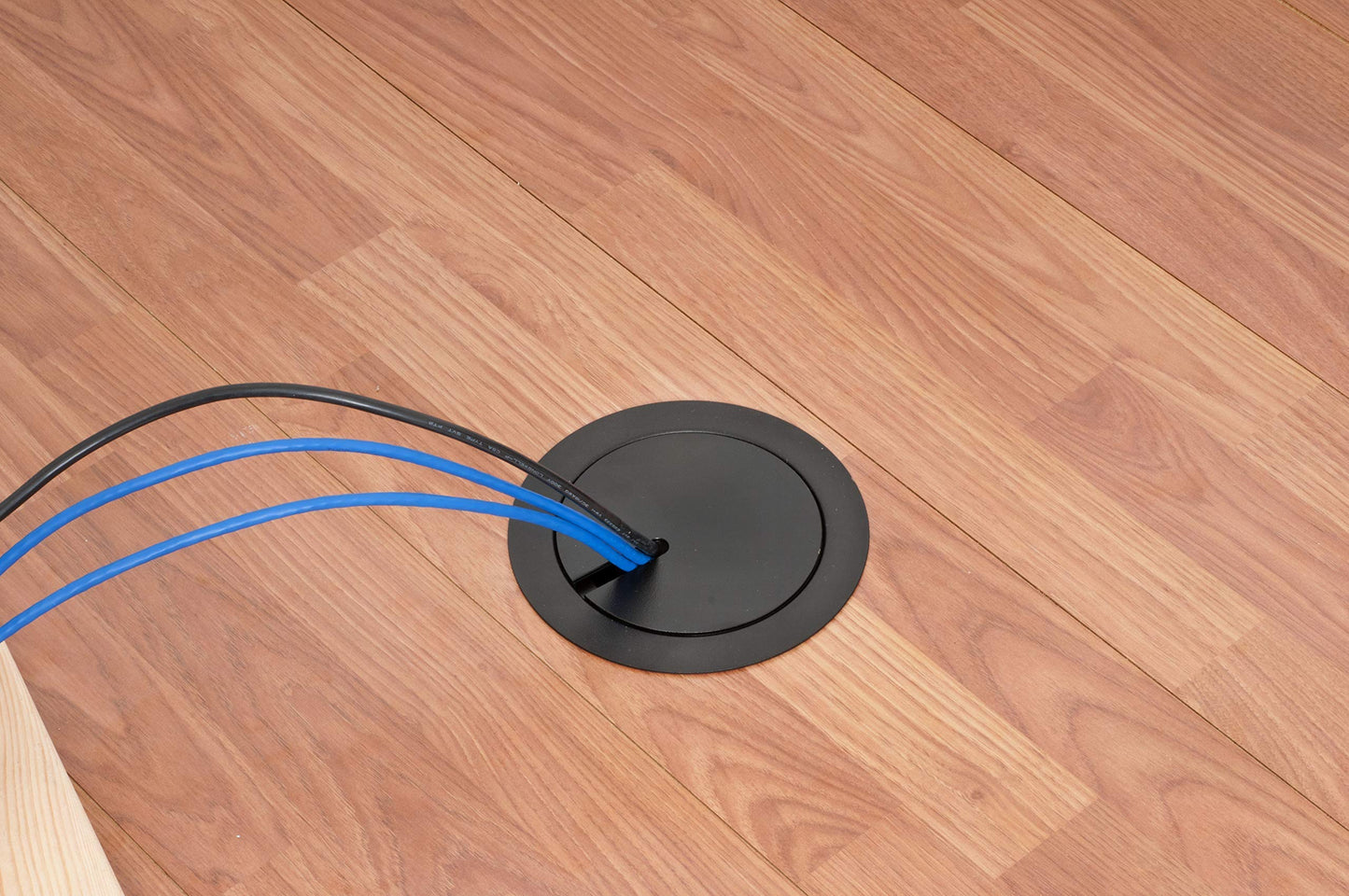 Arlington FLBR5420 Recessed Power and Data Round Floor Box (Black)