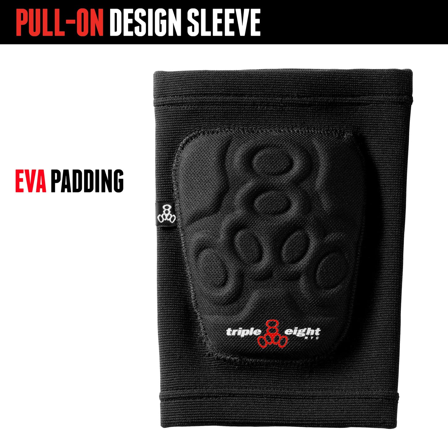 Triple Eight Covert Elbow Pads, Black, Large (62108)