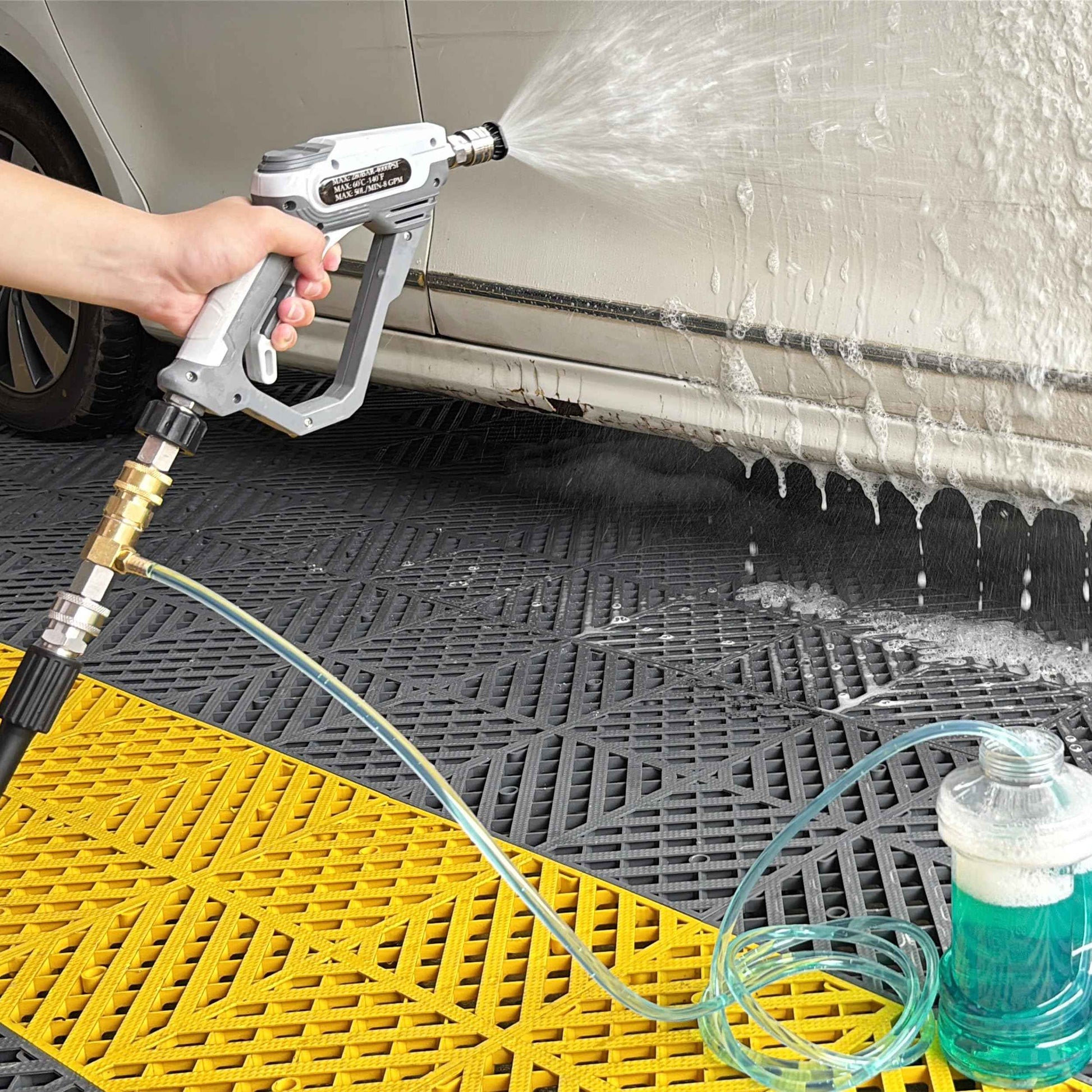 PWACCS Pressure Washer Chemical Injector, Downstream Injector Kit with 3/8 Inch Connectors, 2-3 GPM, 3200 PSI