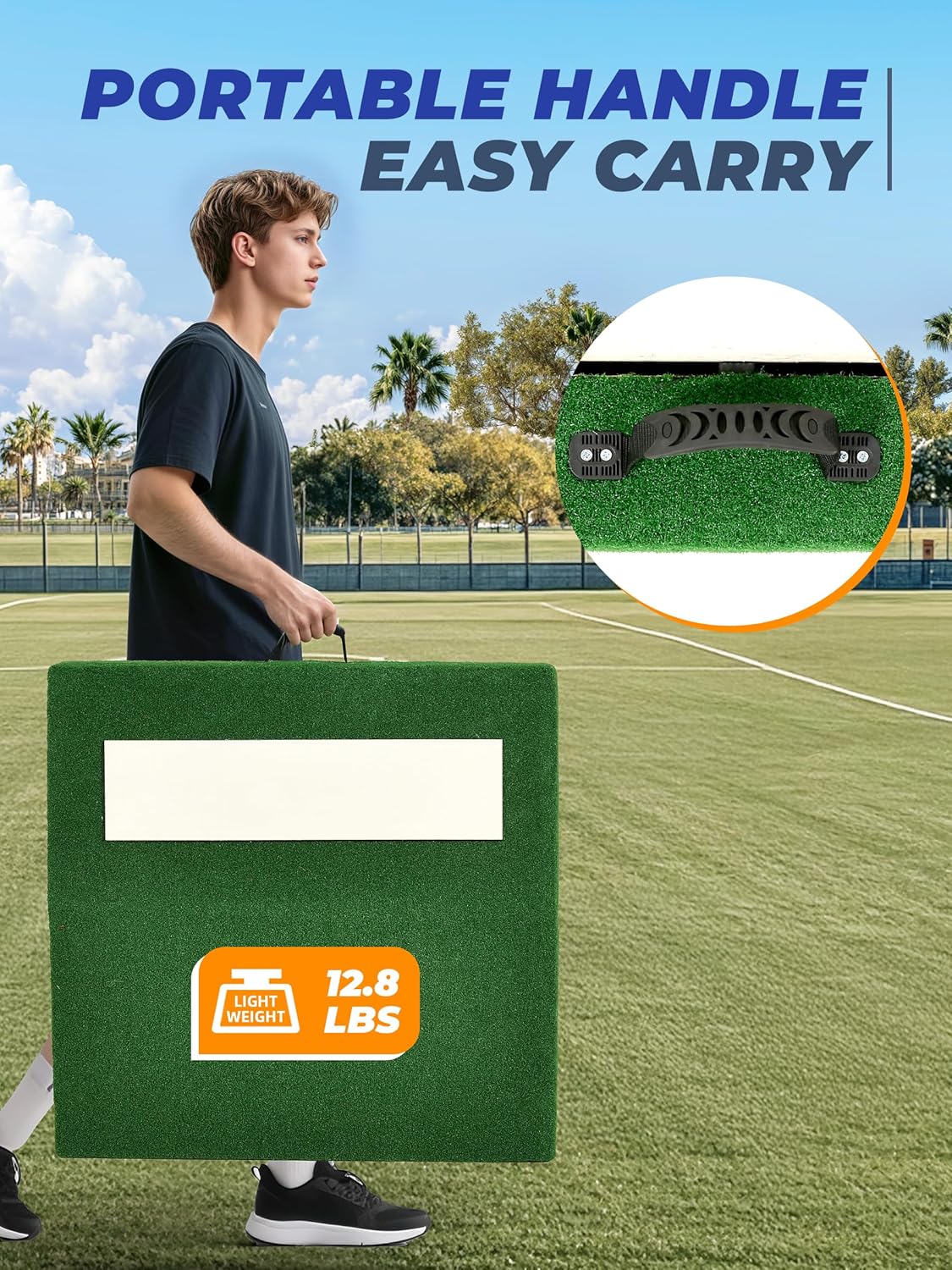 Skiennix Portable Pitching Mound - Non-Slip Rubber Plate for Baseball & Softball Training