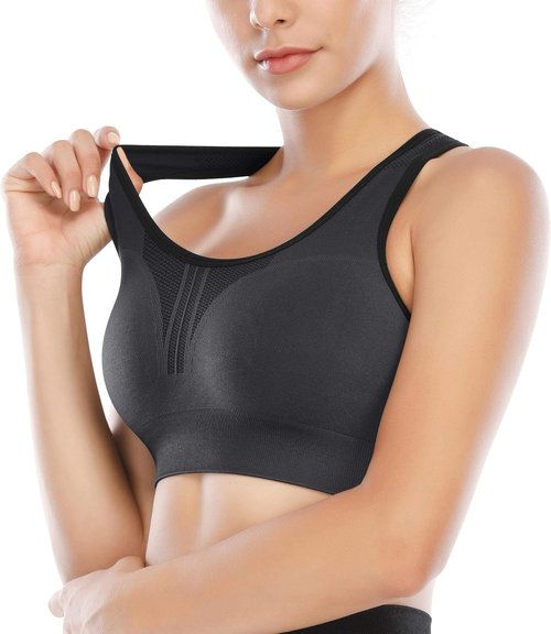 Heathyoga High Support Sports Bra - Padded Racerback Design for Women | Perfect for Workouts