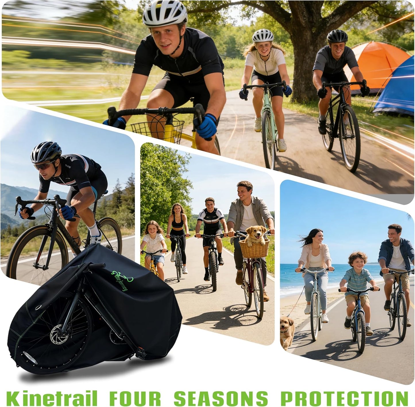 Skiennix Waterproof Bike Cover - Outdoor Protection Against Rain, Sun & Dust | Fits 1 Electric or Mountain Bike