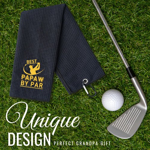 CybGene Papaw Golf Towel, Papaw Golf Gifts on Father‘s Day, 15.8 x 23.6 inches Microfiber Golf Towel for Golf Bags