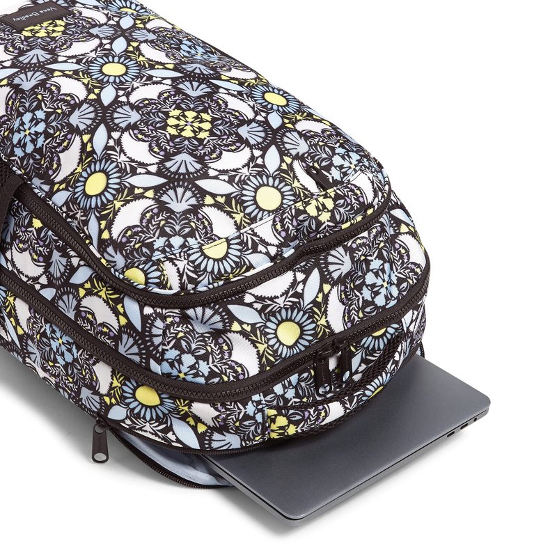 Vera Bradley Women's Recycled Lighten Up Reactive Grand Backpack, Plaza Medallion, One Size