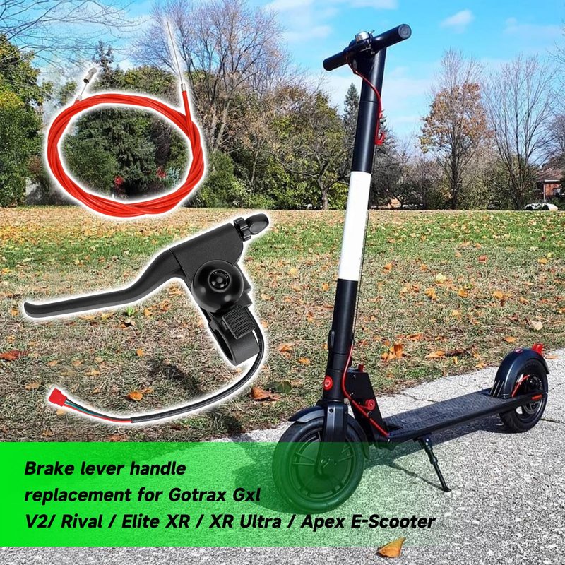 XIKOBY Universal Left Brake Handle Lever & Brake Cable Compatible with GOTRAX GXL V2 Electric Scooter Apex Pro XL Rival XR Elite E-Scooter Replacement Parts Accessories