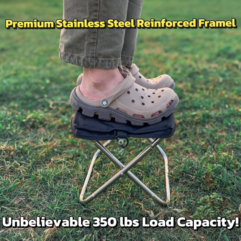 NORDPEAK Ultra Lightweight Camping Stool, Portable Folding Stool for Backpacking, Hiking & Outdoor, Heavy Duty Compact Camping Seat