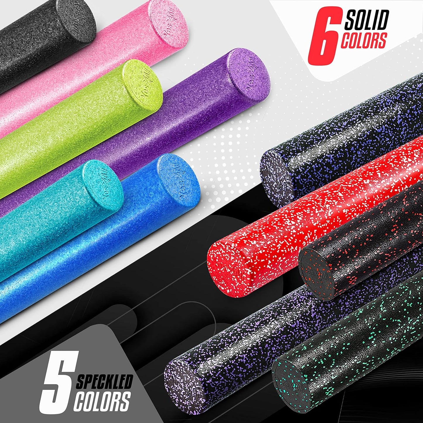 Yes4All High-Density EPP Foam Roller - Versatile Exercise Tool for Yoga, Pilates & Stretching | 12-36 Inch Sizes