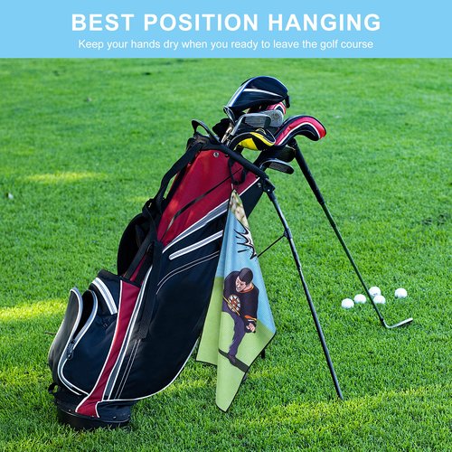 DUNGGLE Golf Towel 3 Pcs Funny Golf Club Clean Set for Golf Bags with Clip, Funny Gifts for Golf Fans