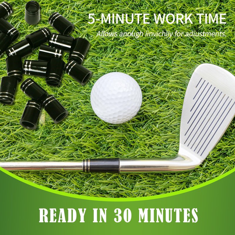 Tylove Pro Strength Golf Club Epoxy -2-Part Epoxy Glue Adhesive for Repairing Loose Driver & Iron Heads, High Impact Resistance, Easy Syringe Application, Clear Permanent Bond (Fast+Long Cure)