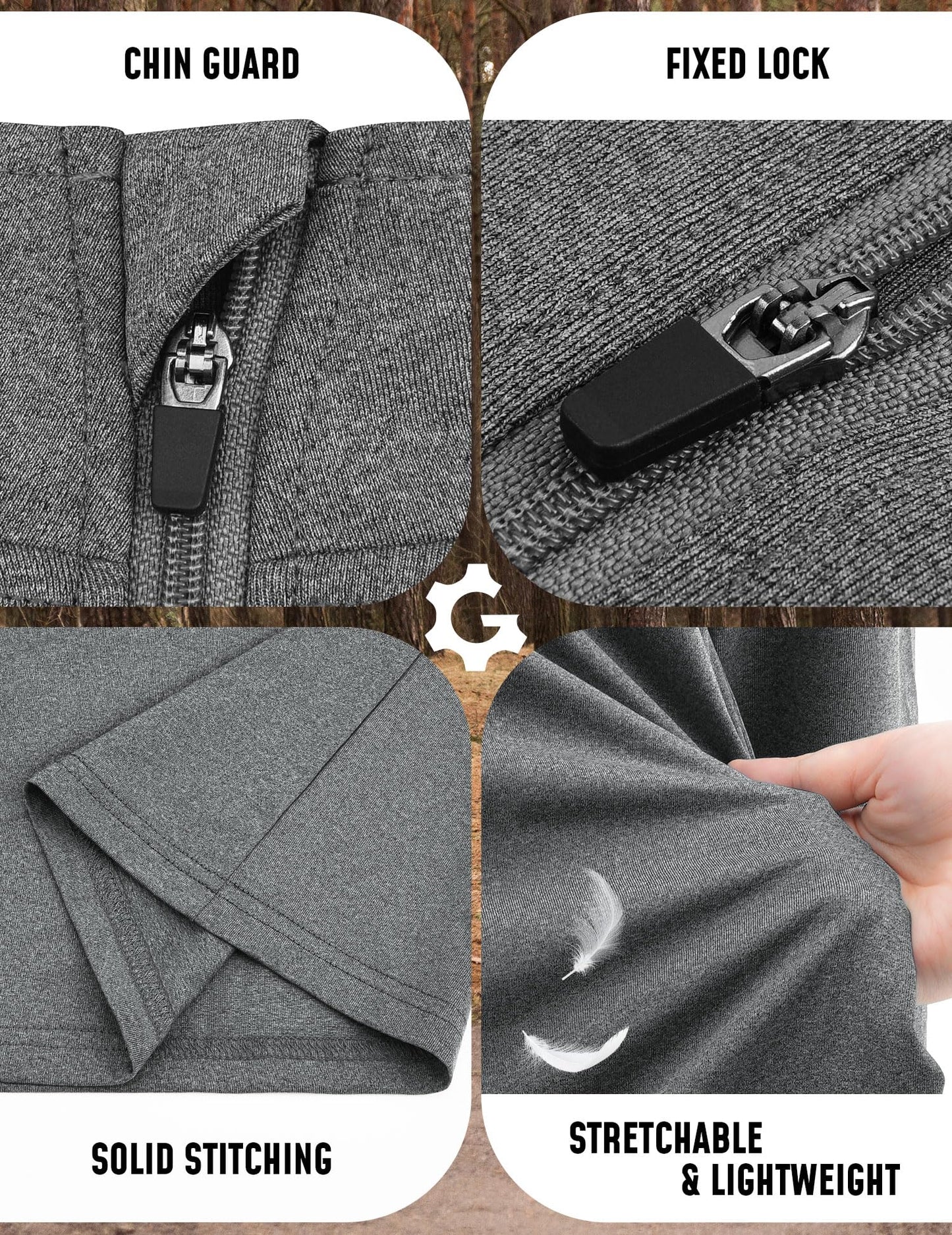 3Pack Quarter 1/4 Zip Pullover Men Dry Fit Sweatshirts 1/2 Half Zip Long Sleeve Running Athletic Golf Work Out Gym Fishing Shirt Quick Dry Outdoor Active Sports Sweater Gray Blue XL