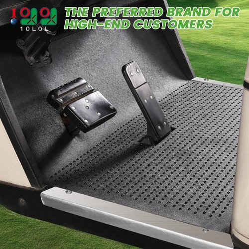 10L0L Golf Cart Floor Mat Full Coverage Factory Floormate Fits EZGO TXT 1996-up Gas and Electric Replace OEM# 70048-G01, 70663-G01, 70663-G02, 70995-G01, 70995-G02 - Black