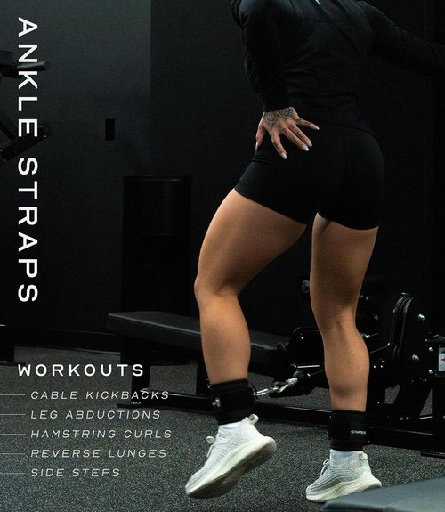 Gymreapers Ankle Straps - Adjustable Neoprene Leg Straps for Cable Machine Kickbacks & Glute Workouts