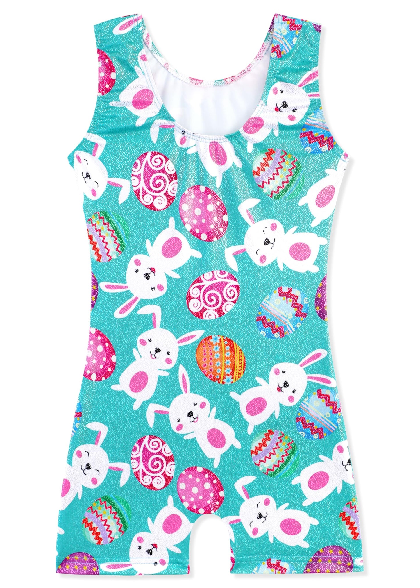 HOZIY 4t Gymnastics Leotards for Girls 5t Toddlers Tumbling Outfits Aqua Blue Pink Rabbit Egg Biketard Sparkly Glitter Dance Clothes Clothing Unitard