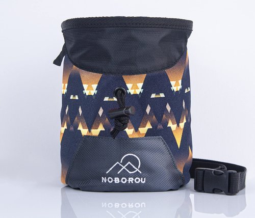 Noborou Chalk Bag for Rock Climbing | Bouldering Chalk Bag | Large Zippered Pocket | Adjustable and Removable Belt (Dusk)