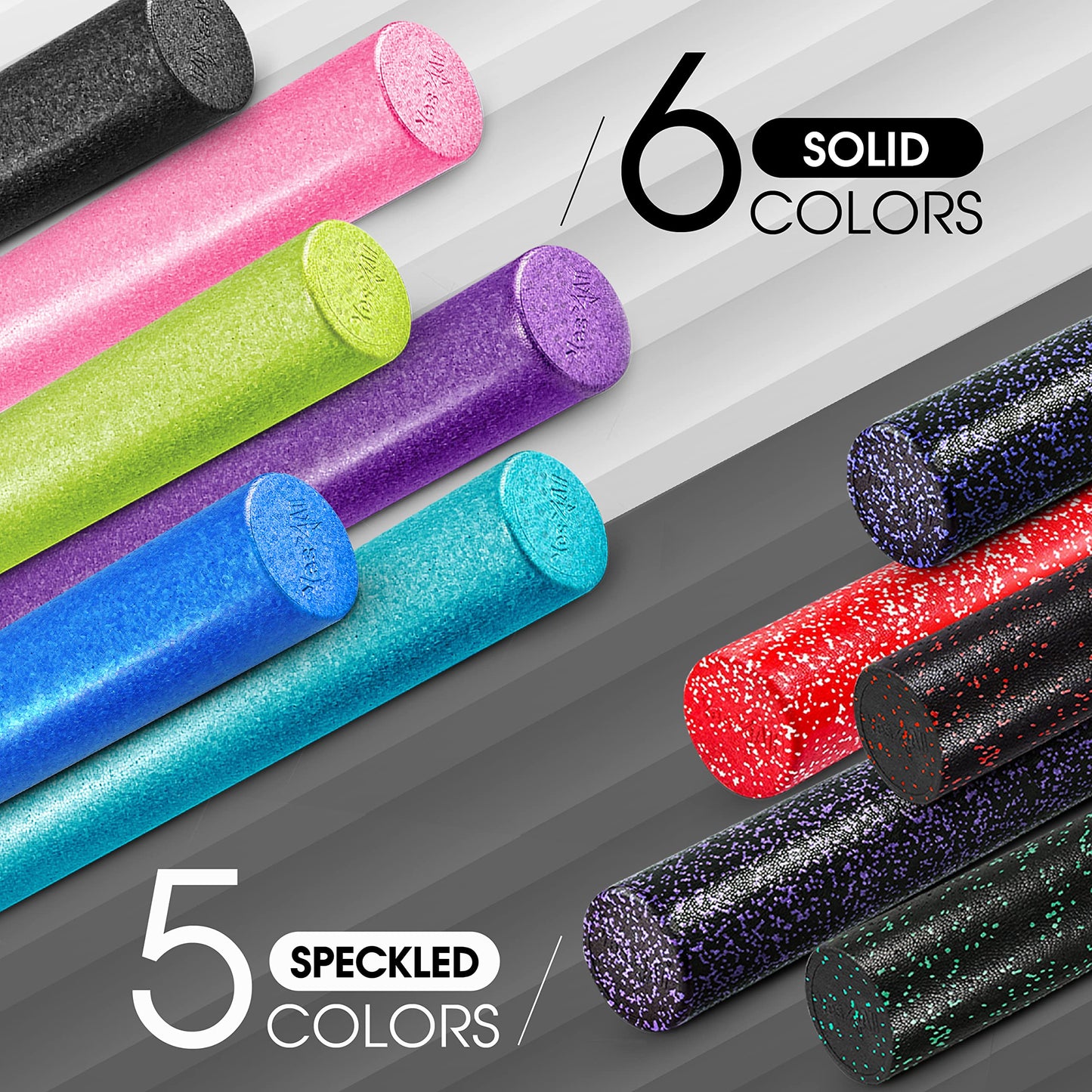 Yes4All High-Density EPP Round Back Roller Foam, Exercise Foam Roller for Yoga, & Pilates, Multiple Sizes and Colours, Turquoise - 24 inches