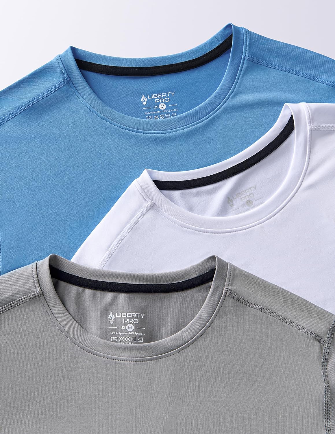 Skiennix Men's Dry Fit Long Sleeve T-Shirts - Lightweight Athletic Performance Tops | 3 Pack for Hiking