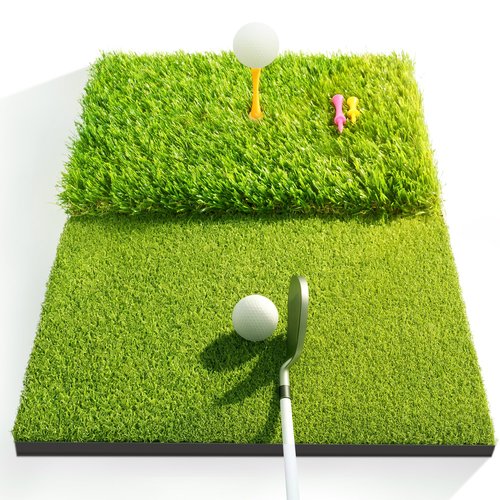 Fanshaw Heavy-Duty Foldable Golf Hitting Mat - Indoor/Outdoor Swing & Chipping Practice Mat with 10mm EVA Backing, Portable Golf Training Gifts for Men & Women