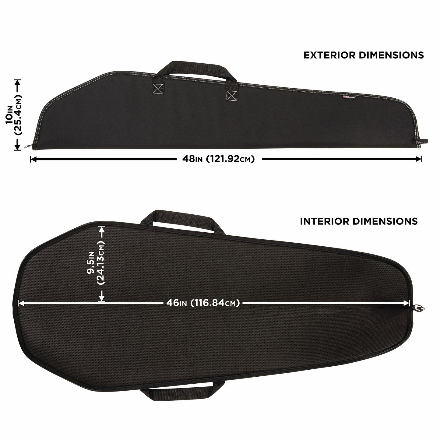 Allen Company Durango Rifle Case - 46-Inch Soft Gun Bag - Hunting and Shooting Accessories - 1.5-inch Webbing Handles and a Hanging Loop - Black
