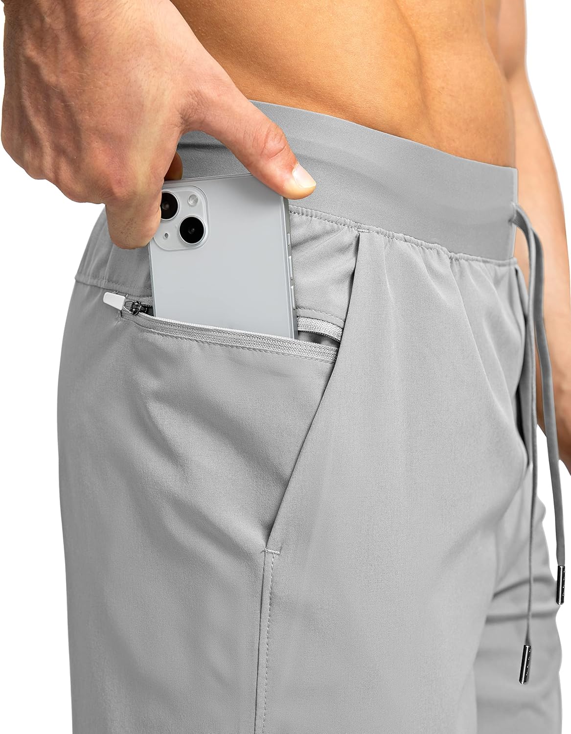 Soothfeel Men's Running Shorts - Lightweight Quick-Dry Athletic Shorts with Zipper Pockets | 9"/7"/5" Sizes