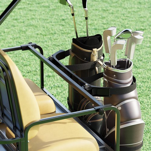 KUAFU Universal Golf Cart Bag Holder Bracket Compatible with Club Car EZGO Yamaha Golf Cart 41.6"-43.5" Wide Rear Seat Kit Rear Flip Seat Bag Attachment