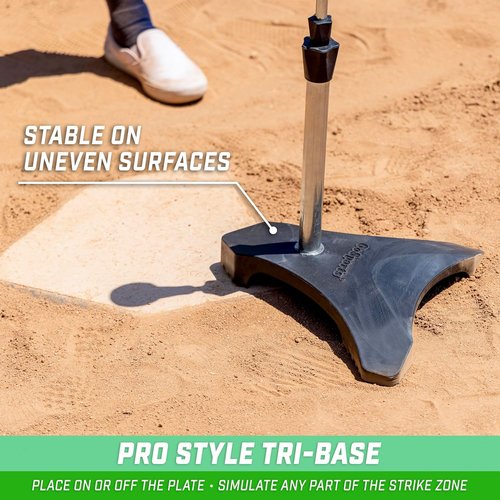 GoSports Baseball & Softball Pro Batting Tee - Heavy-Duty Tripod Base & Adjustable Height