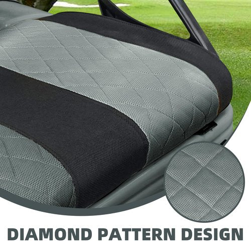 Jaxpare Golf Cart Diamond Seat Covers Kit Fit for EZGO TXT 1994-2013/EZGO RXV OEM Ordinary Front Seat Cushion.Breathable and Washable Sandwich Mesh Air Spacer.Renew Your Golf Cart.