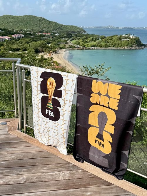 2026 FIFA World Cup Emblem Black Towel - Velvet Soft & Durable | 30x60 Inch for Pool, Gym, Beach