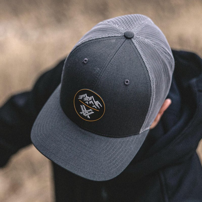 Vortex Optics Three Peaks Patch Snap Back Caps (Charcoal)