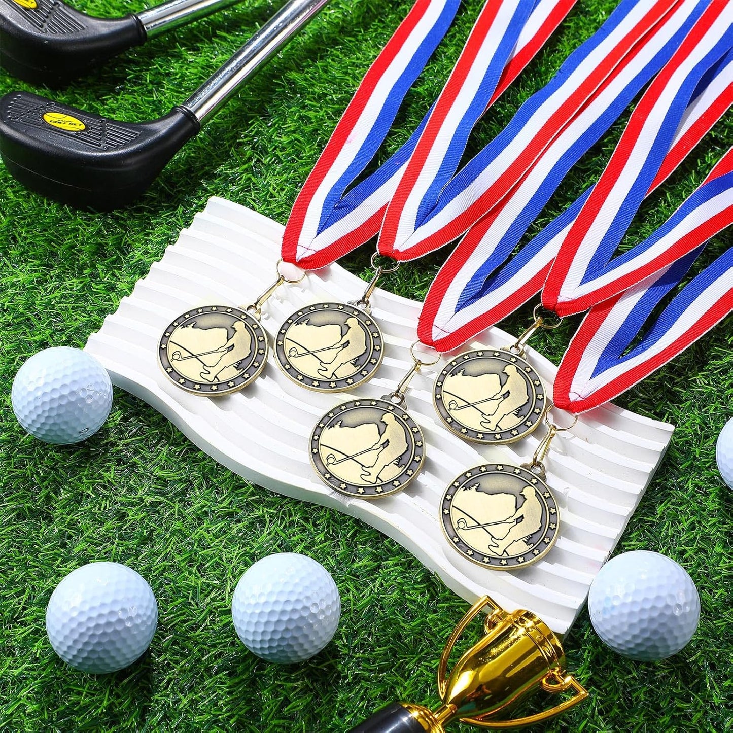 Remuuly Gold Sports Medals - 30 Pcs Bulk Awards for Basketball, Soccer, Baseball & More | 2" Trophies