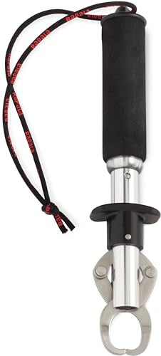 Rapala Fish Gripper with Scale - Corrosion-Resistant Aluminum, Soft Grip, Black/Silver