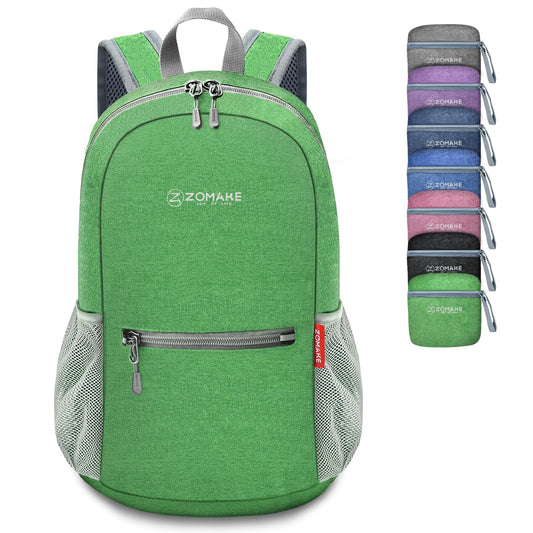 ZOMAKE Lightweight Packable Backpack 10L(Dark Green-A5)