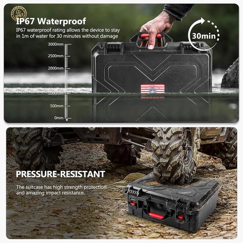 Kinghardcase Gun Cases - Shockproof & Waterproof 5-Pistol Case with 21 Magazine Slots | TSA Approved