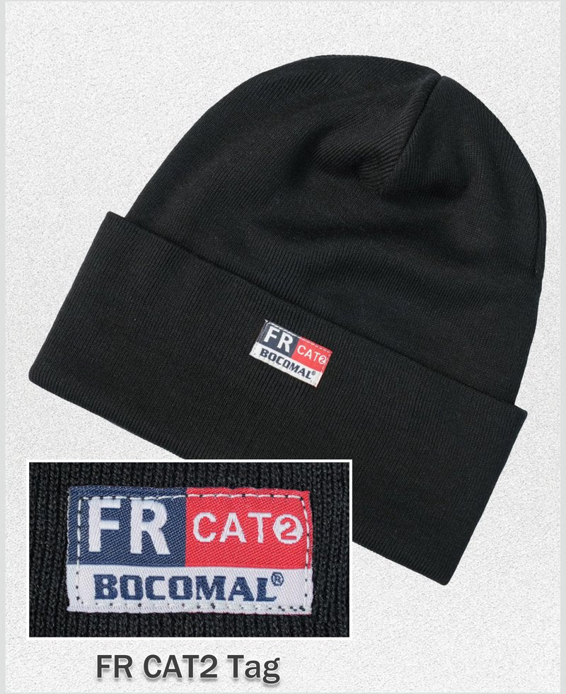 BOCOMAL FR Face Mask Beanie Heavyweight Modacrylic Cotton Permanent Flame Resistant Winter Hat Covering