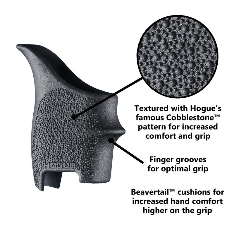 Hogue HandAll Beavertail Rubber Grip Sleeve for SIG Sauer P365, Black - 18700