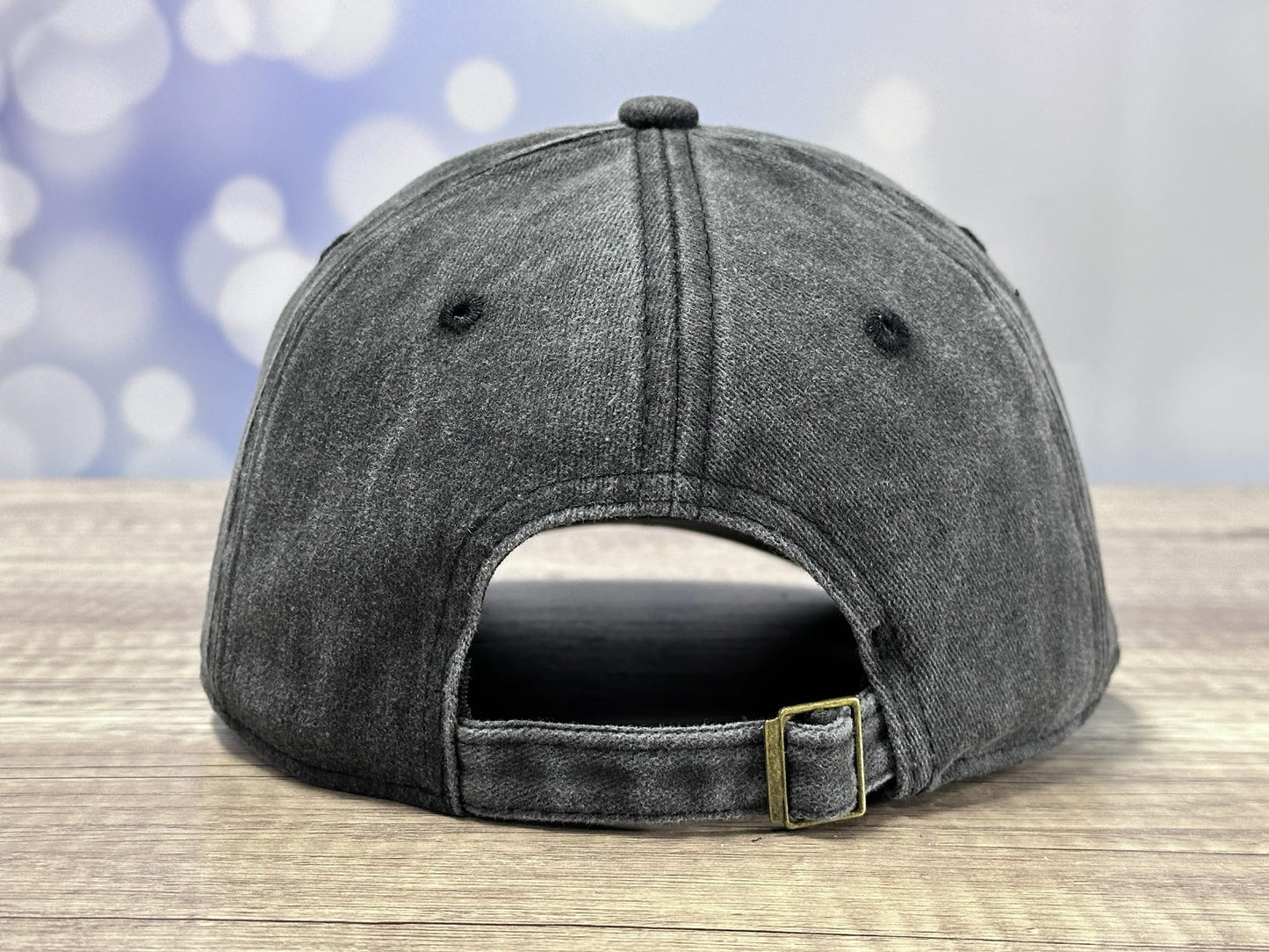 GDIQ Bass Fishing Hat, Gifts for Fisherman Angler Fish Lover, Boating Camping Outdoor Embroidered Baseball Cap, Adjustable Washed Black Dad Hat