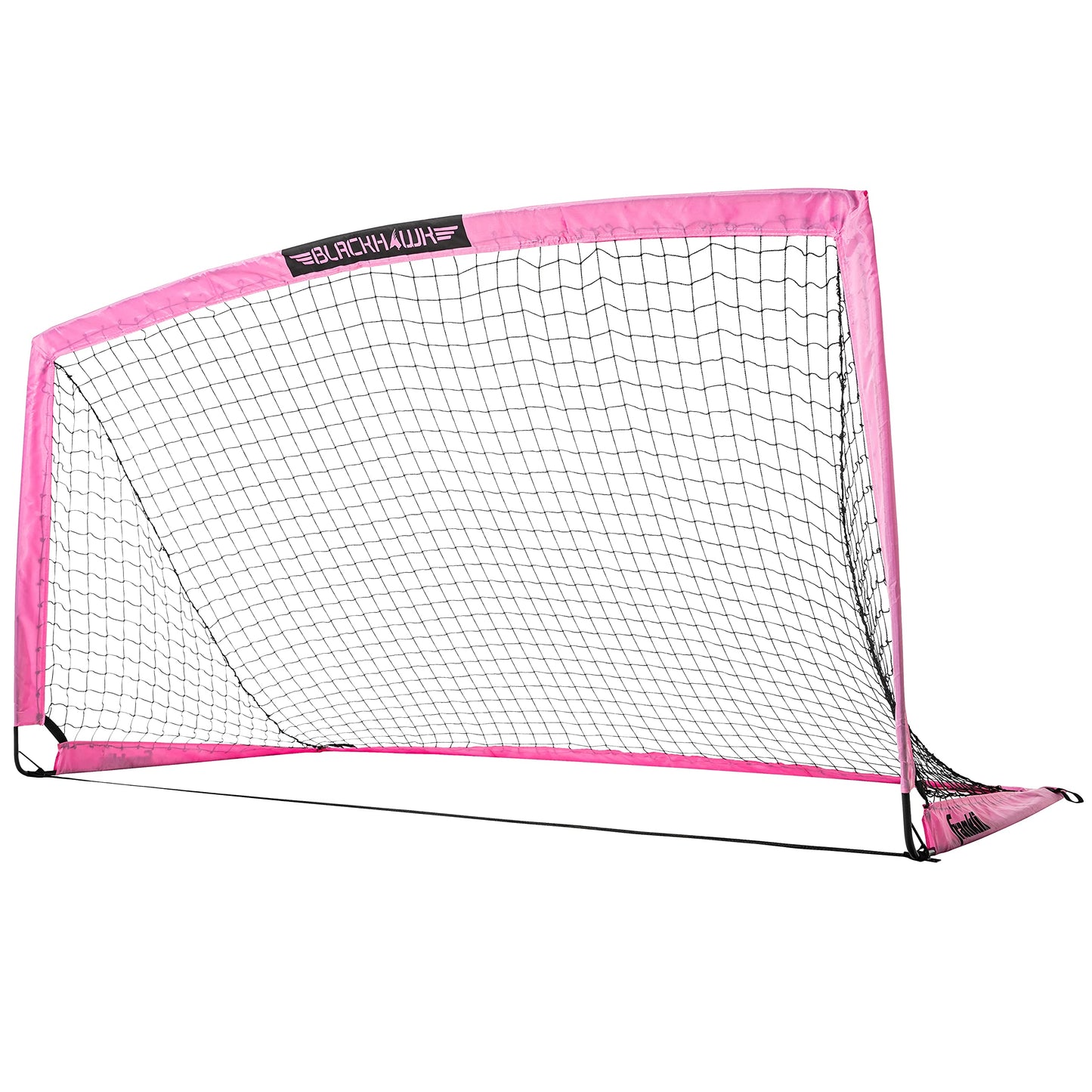 Franklin Sports Blackhawk Soccer Goals for Backyard - Folding Pop Up Net for Kids, Youth, and Adults - Portable Soccer Net for Indoor and Outdoor Games - 6.5' x 3.5' - Pink